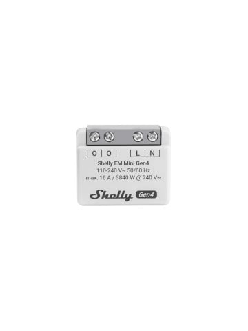 Contor de energie inteligent Shelly EM Mini Gen4 - set 2 bucati, monofazat, ultra-compact, Wi-Fi, Bluetooth si Zigbee, MQTT si API local, control aplicatie