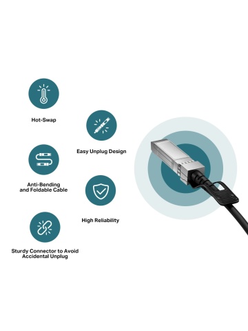 DAC cable with 2x SFP 10G modules TP-Link TL-SM5220-3m - Img 8