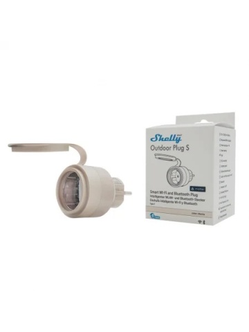 Priza inteligenta pentru exterior Shelly Outdoor Plug GEN3, WiFi, Matter, Bluetooth cu monitorizare consum, IP44 - Img 2