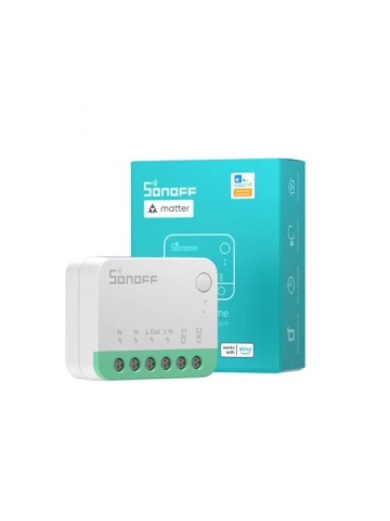 Releu inteligent Sonoff MINIR4M Wi-Fi, 10A, compatibil cu Matter