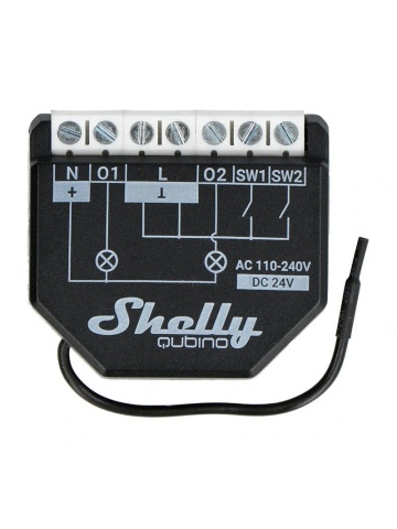 Resigilat Shelly QUIBINO Wave Shutter - Comutator pentru controlul jaluzelelor, obloanelor si a usilor automate, Z-Wave, 2 canale, 10A - Img 2