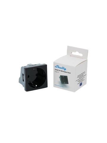 Resigilat Shelly Socket for Wall Display Stand Black– Soclu pentru Montaj pe Stand al Shelly Wall Display, Negru - Img 2