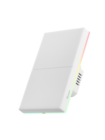 Resigilat Sonoff Smart Touch Wall Switch T5-2C-120 – Întrerupător Inteligent cu 2 Canale, Panou Tactil, Iluminare RGB și Feedback Haptic