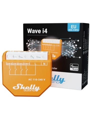 Shelly Wave i4 LR – Controler Inteligent de Scene Z-Wave 800, Long Range, 4 Intrări Digitale - Img 4