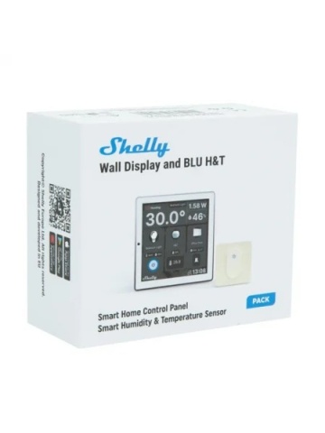 Smart Switch mit Touchscreen Shelly Wall Display, Weiß, Wi-FI, Bluethooth + BLUE H&T - Img 2