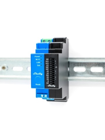 Модул за разширение Shelly Pro Sensor Add-on, DIN шина, 2 аналогови входа 0-10 V, 2 цифрови входа, 2 интерфейса 1-Wire и релеен изход SSR, за устройства Shelly Pro - Img 5