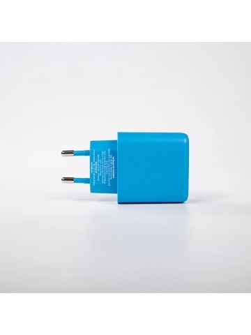 Смарт зарядно Shelly GaN 65W синьо - USB-C и USB-A, Power Delivery, EU щепсел, за лаптопи, телефони и устройства Shelly - Img 3