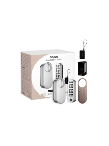 Aqara U200 Kit Smart Schloss / Riegel, Silber, Apple HomeKit, Matter