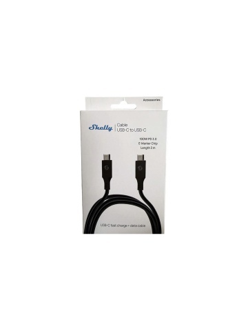 Cavo di alimentazione e ricarica Shelly da USB-C a USB-C 100W, 3 m, nero - chip E-Mark, Power Delivery 20 V / 5 A - Img 4