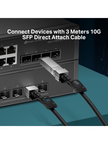 DAC cable with 2x SFP 10G modules TP-Link TL-SM5220-3m - Img 5