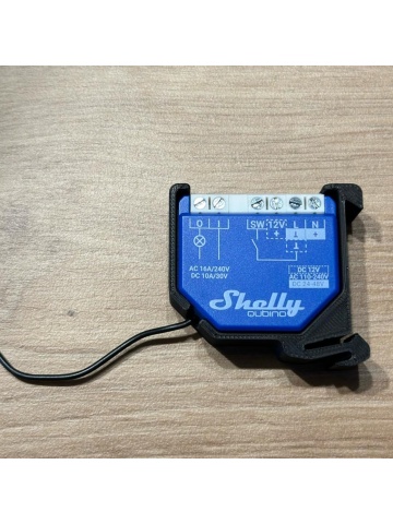 DIN DIN rail holder for Shelly PLUS, including Quibino Z-Wave series, flame retardant, black - Img 3