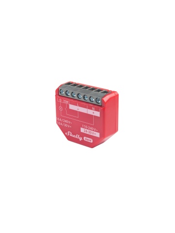 Resigilat Releu inteligent Shelly 1PM GEN4, 1 canal, 16A, monitorizare consum, multiprotocol (WiFi, bluetooth, matter, zigbee) , integrare Home Assistant
