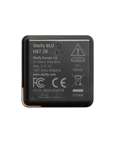 Resigilat Shelly BLU H&T ZB Black – Senzor Inteligent de Temperatură și Umiditate, Zigbee 3.0, Autonomie 3 Ani - Img 3