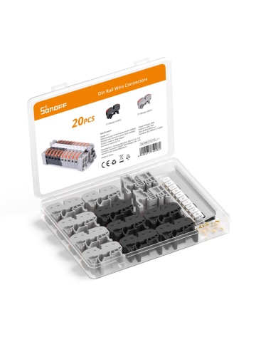 Resigilat Sonoff Din Rail Wire Connectors D211 – Bloc Terminal cu Pârghie pentru Șină DIN, Conectare Rapidă - Img 2