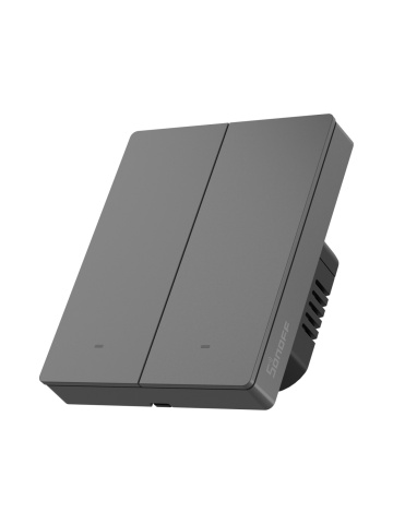 Resigilat Sonoff M5-2C-80M – Întrerupător Inteligent Dublu cu Buton Fizic, 2 Canale, Protocol Matter, Seria SwitchMan (Tip 80)