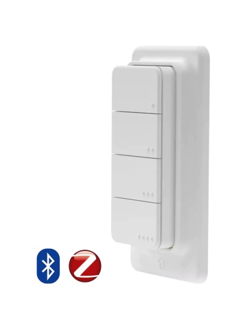 Shelly BLU BLU RC Button 4 ZB - Zigbee 3.0 Smart Remote Control, 4 Buttons, Scene and Device Control