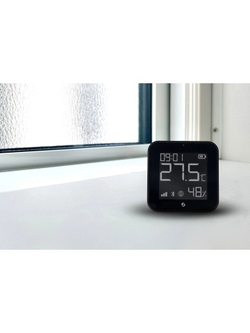 Shelly BLU H&T Display Black – Senzor Inteligent de Temperatură și Umiditate cu E-Paper Display, Tehnologie Bluetooth (BLE) - Img 4