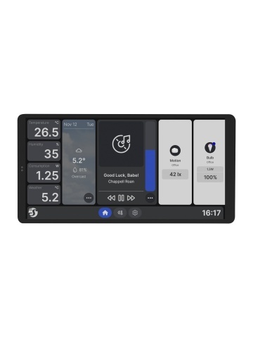 Shelly Wall Display X2 Silver - Smart Home Control Panel, 4" Touch Screen, Bluetooth Gateway and Integrated Sensors