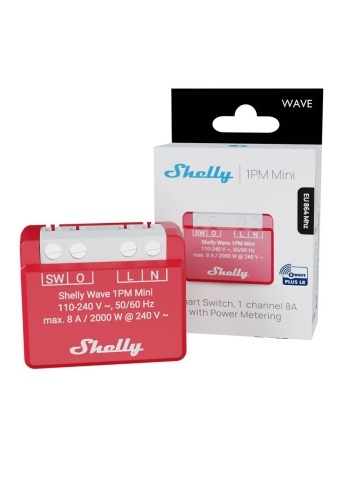 Shelly Wave 1PM Mini LR - Intelligentes Z-Wave-Relais mit großer Reichweite und Verbrauchsmessung - Img 4
