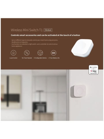 Smart remote control Aqara Wireless Mini Switch T1 T1 - Img 6