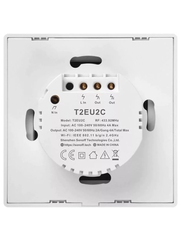 SONOFF T2EU2C-RF – Intrerupator inteligent tactil cu radiofrecventa, 2 canale - Img 4