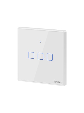 SONOFF T2EU3C-RF – Intrerupator inteligent tactil cu radiofrecventa, 3 canale