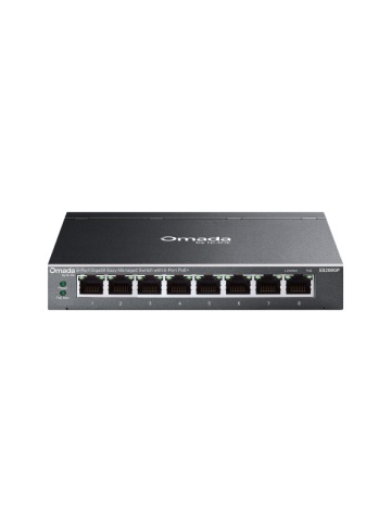 Switch TP-Link Omada ES208GP, 8 porturi Gigabit Easy Managed, PoE+