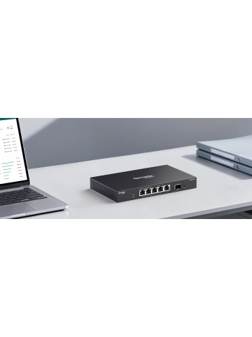 TP-Link Omada ES206XPP-M2 – Switch Smart Managed cu 4 Porturi 2.5G PoE++, 1 Port 2.5G non-PoE și 1 Port 10G SFP+, Buget PoE 120W, Gestiune Omada SDN - Img 5