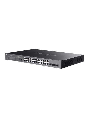 TP-Link Omada SG5428XMPP – Switch Managed Lite L3 cu 24 Porturi Gigabit PoE+/PoE++, 4 Sloturi 10G SFP+, Stivuibil (Stacking), Buget PoE 500W - Img 2