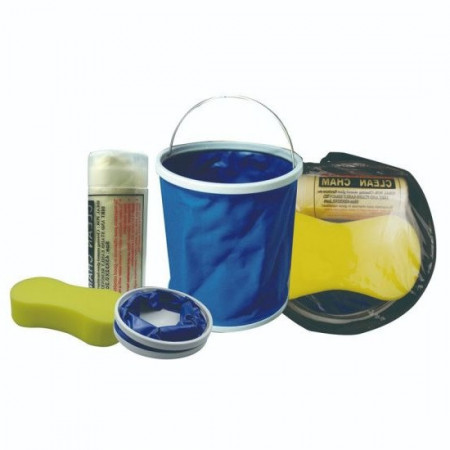 Kit Spalare Auto Moto 4 In 1 Cu Geanta,Galeata ,Burete,Laveta,Bureti 2 Buc ,Toate Intr-Un Singur Loc