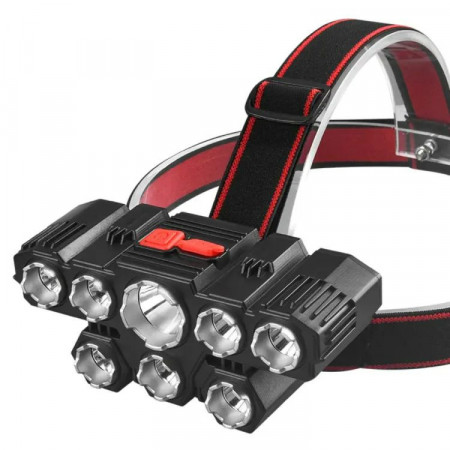 Lampa Pentru Cap, Lanterna Cap, Lumina Led Cu 8 Led-uri, Incarcare USB