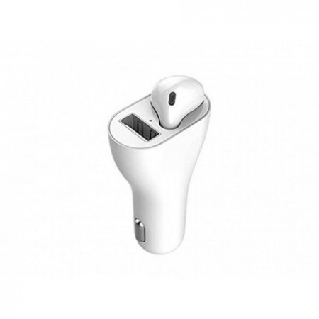 Incarcator Auto Cu Casca Bluetooth 2 In 1