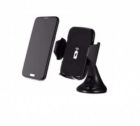 Incarcator Wireless Auto, Prindere Prin Ventuza, Fast Charge, Rotire 360 Grade