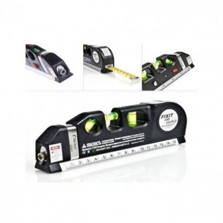 Nivela Multifunctionala Cu Laser Level PR10, Ruleta Integrata,Lasar,Boloboc,,Rigla,si Baterii