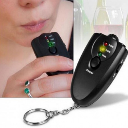 Breloc Cu Alcool Tester, Negru,