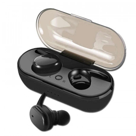 Casti Wireless TWS-4, Bluetooth 5.0, v5.0, Negru