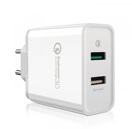 Incarcator Qualcomm Quick Charge 3.0, Cu doua porturi USB