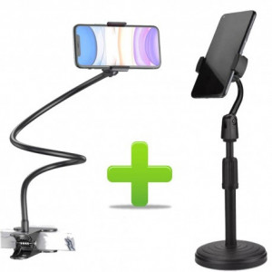 Pachet 1+1 ,Suport Telefon ,Profesional Birou+Suport Flexibil, Cu Clema Pentru, Telefon - Img 1