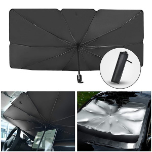 Parasolar Auto pentru Parbriz Umbrela cu Husa 140x78cm - Img 4