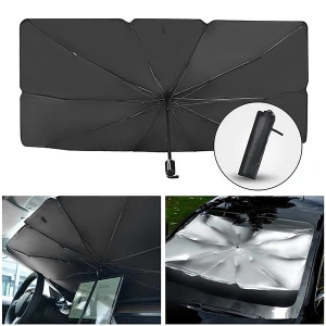 Parasolar Auto pentru Parbriz Umbrela cu Husa 140x78cm - Img 4