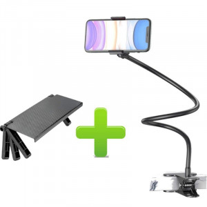 Raft Reglabil Pentru Monitor,Televizor Sau Functie De Suport Laptop+ Cadou Brat Flexibil pentru Telefon