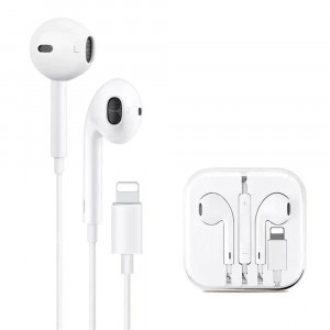 Casti iPhone, Intrare Lightning, Comenzi Volum, Pop-up Window, Alb - Img 1