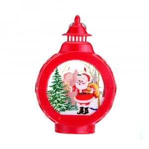 Felinar Decorativ Pentru Craciun, Lumina Led Calda, Diferite Culori, 9x5x13,5cm - Img 7