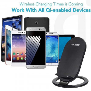 Incarcator Wireless Universal, 2 Bobine Incarcare, Incarcare Rapida, 130*72*10 mm, Negru - Img 4