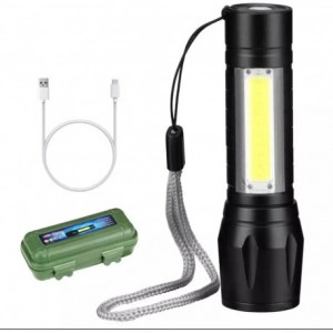 Lanterna TechShark, 3 Moduri, Cablu Incarcare, Acumulator, Functie Felinar