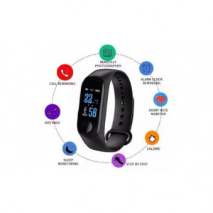 M3 Plus, Bratara Fitnes, Bluetooth, Masurare Ritm Cardiac - Img 1