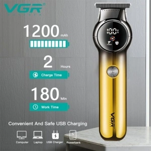 Trimmer VGR Mașină Electrică De Tuns, Mașină De Tuns Fără Fir Pentru Bărbați V-989 - Img 8
