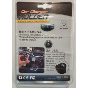 Incarcator Auto Bricheta +Suport Telefon 12v/24v - Img 2