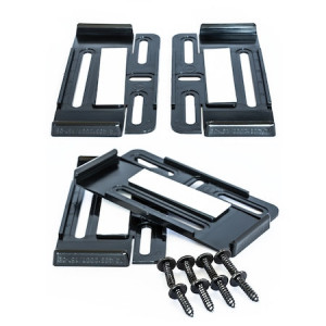 Set Suport Placute Numar Inmatriculare Auto Slim - 4 bucati Fata + Spate, Fara Rama, Negru - Img 2