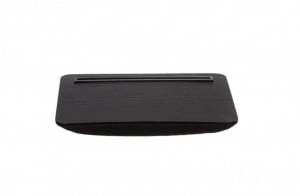 Suport Laptop, Tableta, Imitatie Lemn, Negru, Cu Perna Spuma 39x29cm - Img 1